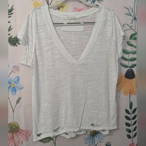 Free People V-Neck Short Sleeve Top